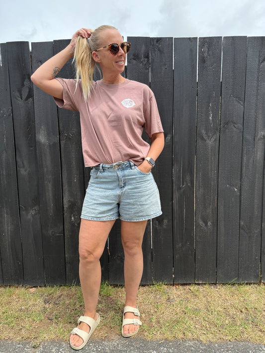 Women’s Boxy T-Shirt - Dusky Pink